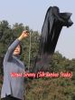 1 Piece black 1.8m (70") dance silk veil poi