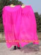 1 pair 1.5m (59") pink belly dance silk fan veil