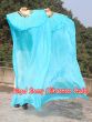 1 pair 1.5m (59") turquoise belly dance silk fan veil