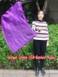 1pc 81cm (32") spinning silk flag poi for Worship & Praise, purple