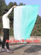 spinning silk flag poi 129cm (51") for Worship & Praise, peacock green fading