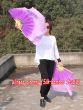 1 Pair purple fading short Chinese silk dance fan, 30cm (12") flutter