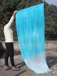 1 Piece 222 cm (88") prophetic silk worship flex flag, turquoise fading