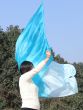 1 Piece 222 cm (88") prophetic silk worship flex flag, turquoise fading