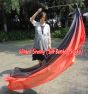 1 Piece black-red 2.3m (90") dance silk veil poi