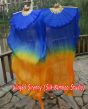 1 pair 1.5m (59") blue-orange belly dance silk fan veil