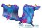 1 pair 1.1m (43") Mermaid Dream silk fan veils for kids