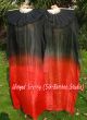 1 pair 1.5m (59") black-red belly dance silk fan veil