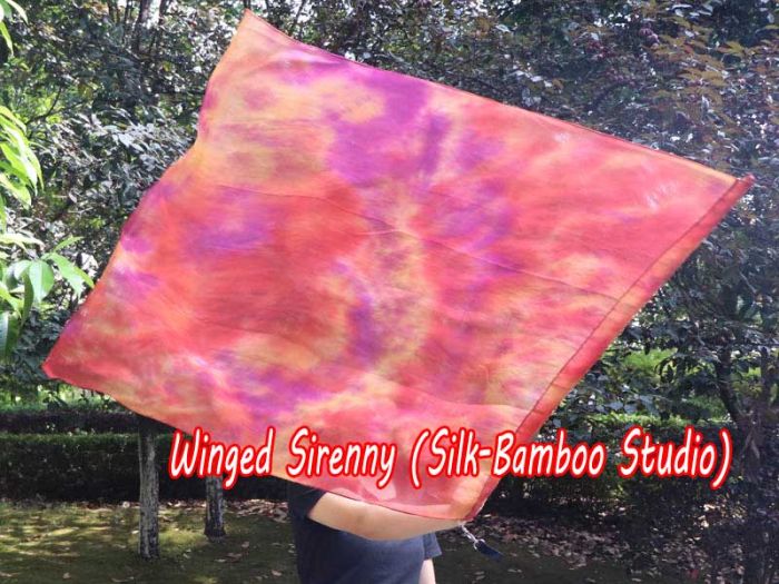 spinning silk flag poi 103cm (40") for Worship & Praise, Copper