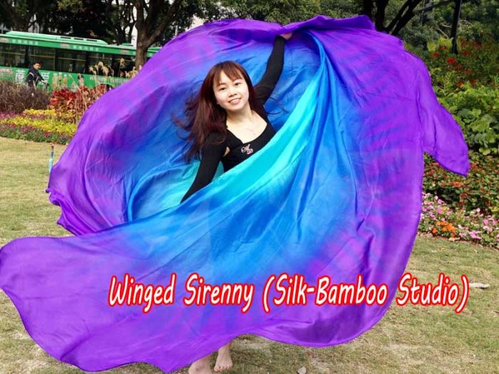 1 PIECE Mystery half circle 6 Mommes belly dance silk veil