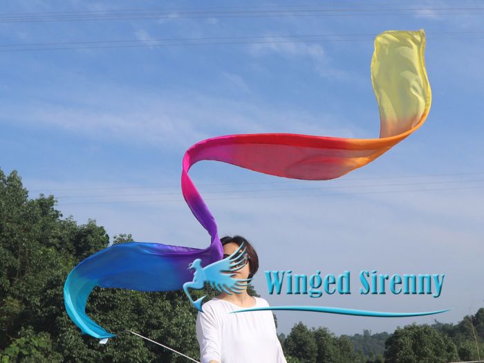 1 piece Iridescence B 2.5m (98") silk worship streamer