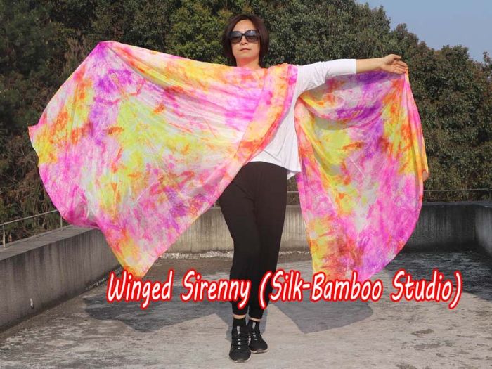 1 piece Peony tie-dye 5 Mommes belly dance silk veil 