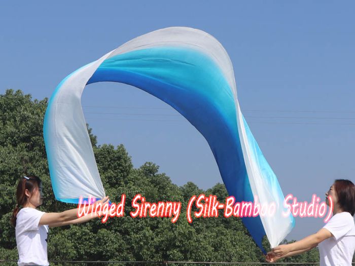 white-turquoise-blue 6 Mommes colorful silk billow worship banner