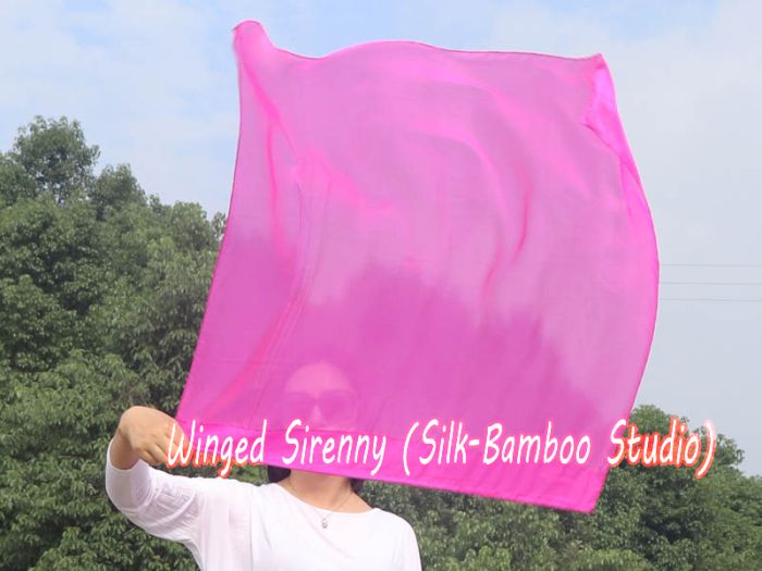 1 Piece 85 cm (33") prophetic silk worship flex flag for kids, pink