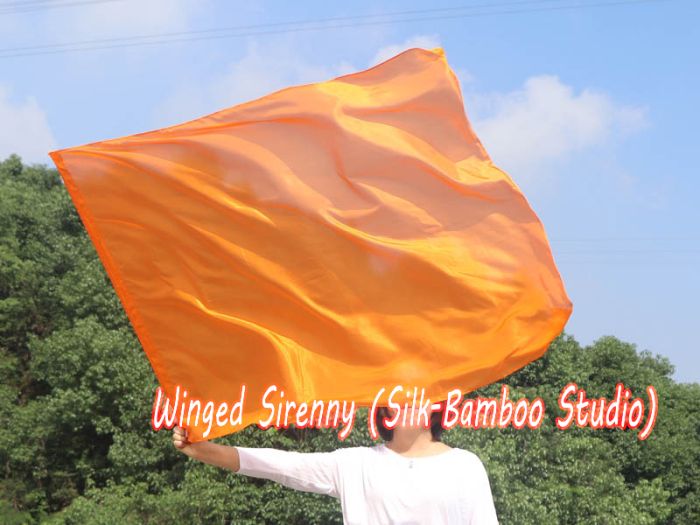 1 Piece 130 cm (51") prophetic silk worship flex flag, orange