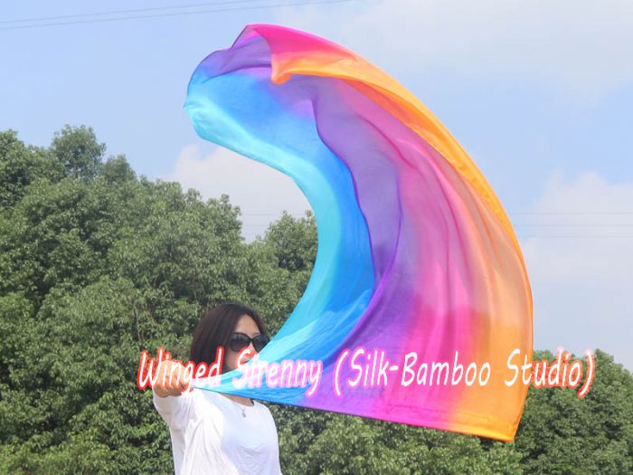 1 Piece 130 cm (51") prophetic silk worship flex flag, Iridescence