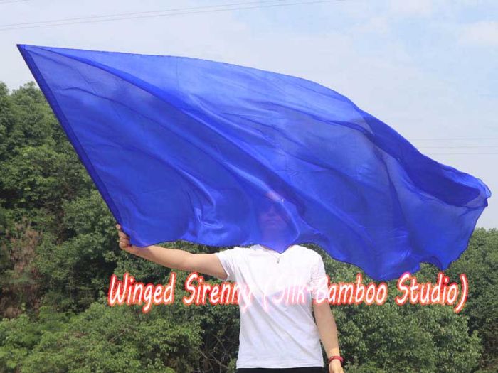 1 Piece 222 cm (88") prophetic silk worship flex flag, blue