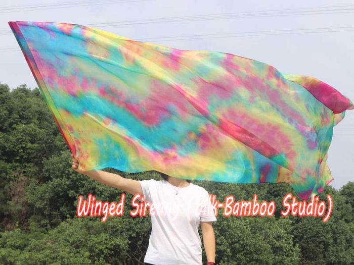 1 Piece 222 cm (88") prophetic silk worship flex flag, Spring