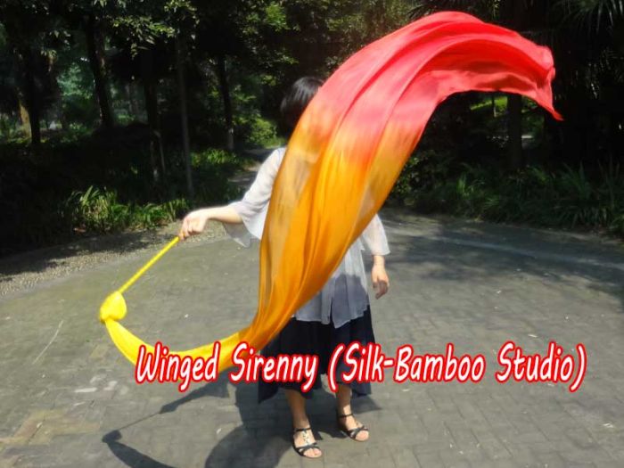 1 piece 250 cm (98") Fire worship silk throw streamer