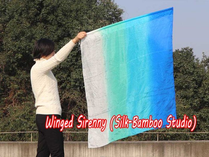 spinning silk flag poi 103cm x 88cm for Worship & Praise, long side Seacoast