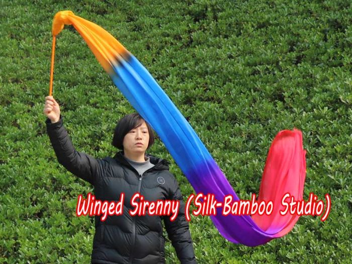 250 cm (98") orange-blue-purple-red worship silk throw streamer