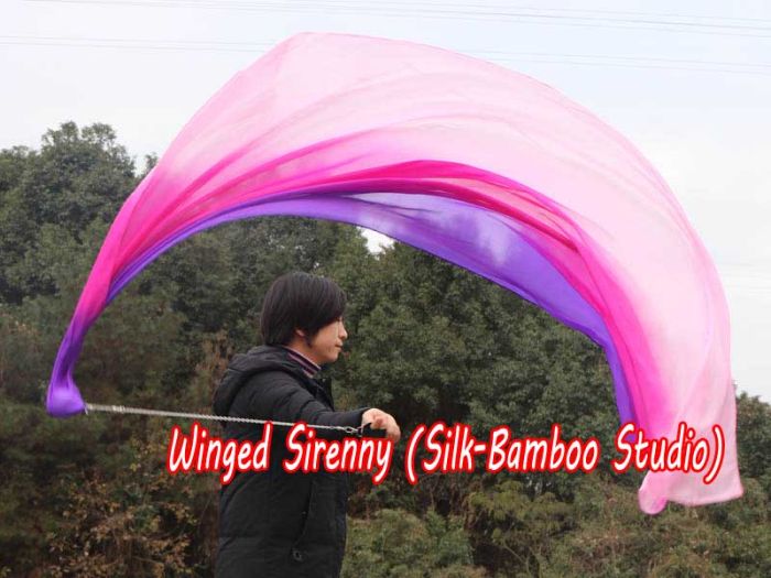 1 Piece Prosperity 1.8m (70") dance silk veil poi