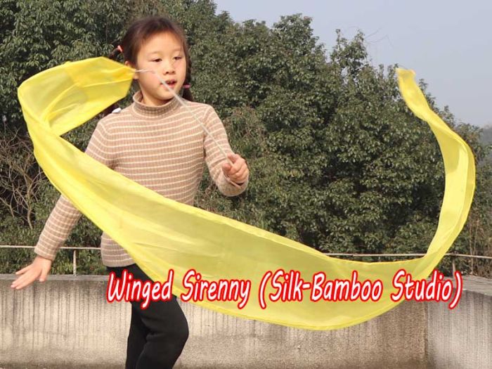 1 piece yellow 180 cm (71") silk streamer