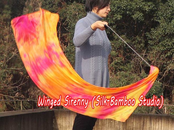 1 Piece Sakura 1.35m (53") dance silk veil poi