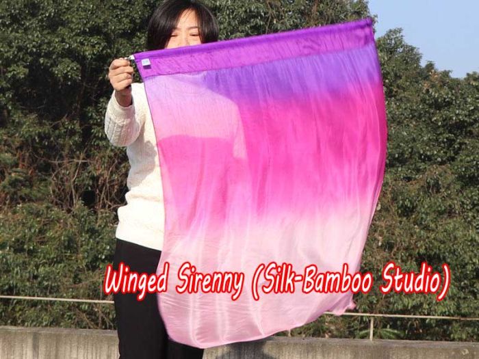 1pc 81cm (32") spinning silk flag poi for Worship & Praise, Prosperity