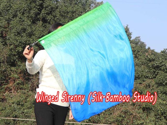 1pc 81cm (32") spinning silk flag poi for Worship & Praise, Adventure