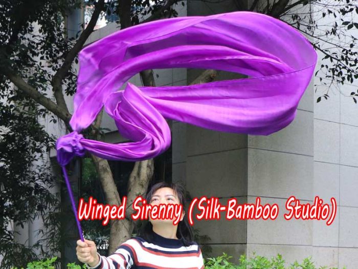 1 piece 250 cm (98") purple worship silk throw streamer