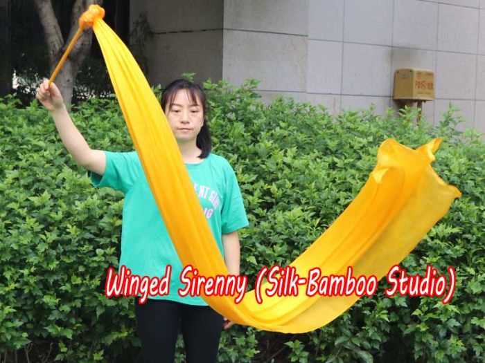 1 piece 250 cm (98") gold worship silk throw streamer