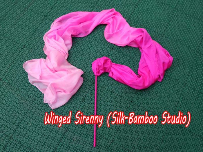 1 piece 250 cm (98") pink fading worship silk throw streamer