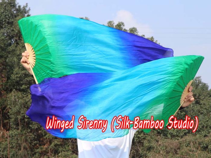 1 pair 1.1m (43") Adventure silk fan veils for kids