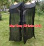 1 pair 1.5m (59") black belly dance silk fan veil