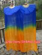 1 pair 1.5m (59") blue-orange belly dance silk fan veil