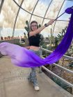 1 piece 250 cm (98") purple fading worship silk throw streamer