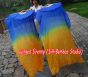 1 pair 1.5m (59") blue-orange belly dance silk fan veil